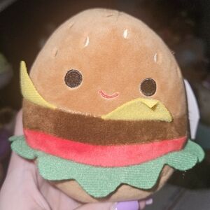 NWT 5” Carl the Cheeseburger 🍔 Squishmallow Hamburger